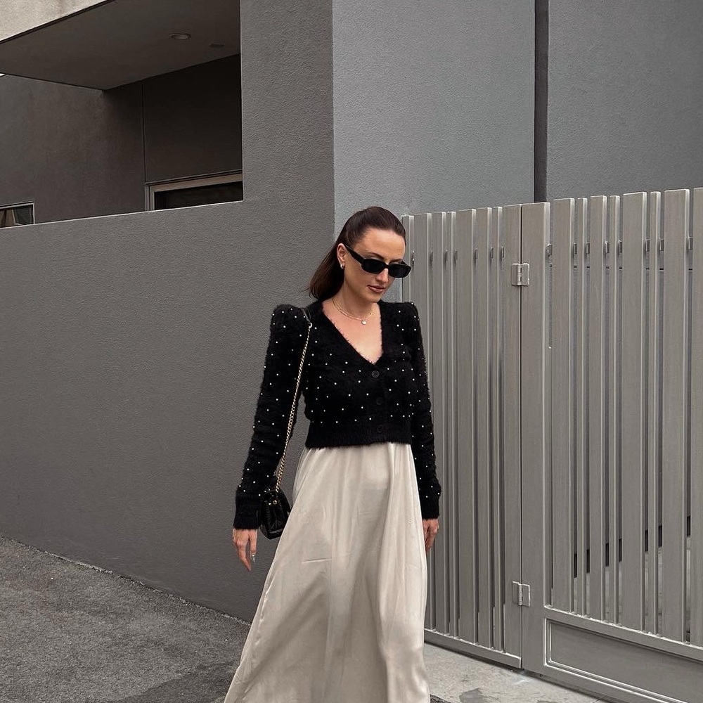 Revolve (Majorelle) black cardigan